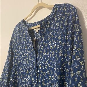 JACHS Girlfriend New York Floral 3/4 Sleeve Shirt oversized Extra Large XL